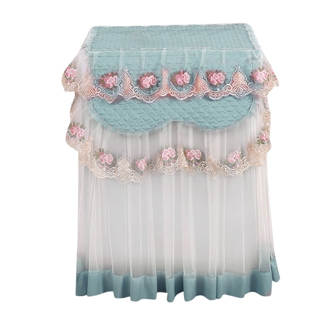 ZTTD Housse de Machine à Laver, Étui de Protection Imperméable et Anti-Poussière pour Laveuse, Housse de Machine à Laver en Dentelle Florale