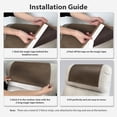 thumbnail image 3 of Non-slip Faux Leather Headrest Protector Thin Brown Inch, 3 of 5