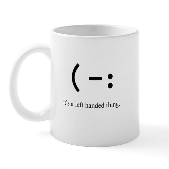 CafePress - Left Handed Mug - 11 oz Ceramic Mug - Novelty Coffee Tea Cup