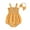 Yellow Heart, variant on Musuos Baby Girl Summer Outfits, 3 6 12 18M Sleeveless Frill Smocked Romper with Headband Set 2Pcs Clothes