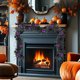 thumbnail image 1 of Decoraciones de Halloween, adornos de Halloween, regalos de Halloween, decoración de ratán de simulación, planta verde, festival de ratán de Halloween, hoja de arce de simulación, imitación de ratán d, 1 of 6