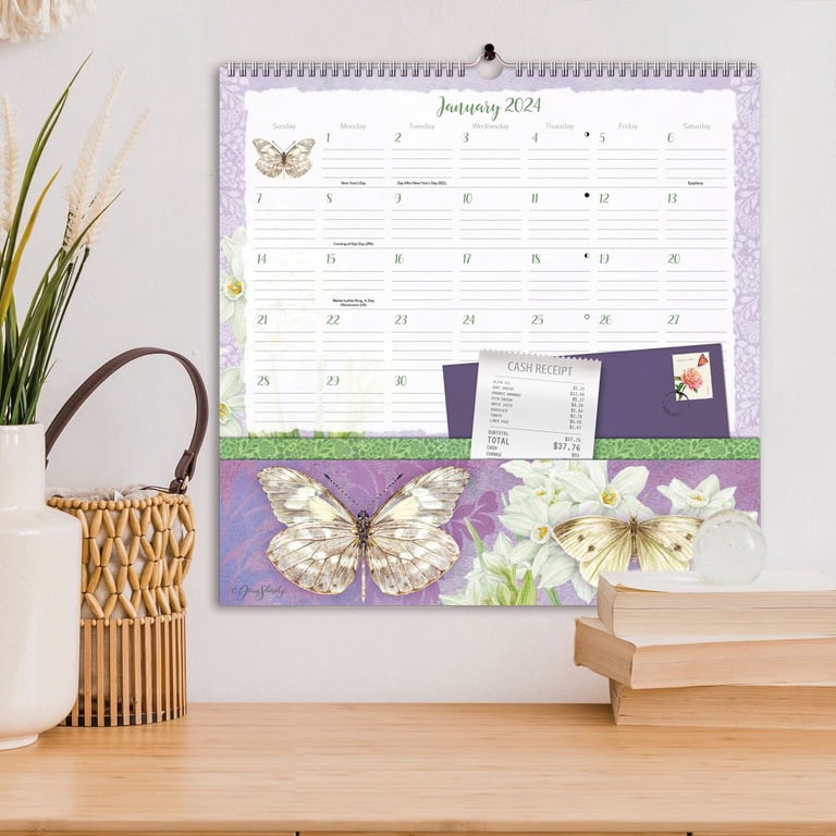 WSBL Simple Inspirations 2025 Note Nook - 12 Month Wall Calendar With Pockets, 12" X 12" 3 thumbnail image