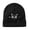 Black, variant on Women's Knit Hat Cat Embroidered Cute Winter Basic Slouchy Beanie Cap