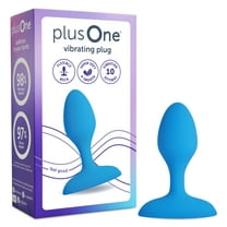 plusOne Vibrating Silicone Anal Plug with USB Charging Cord, Waterproof