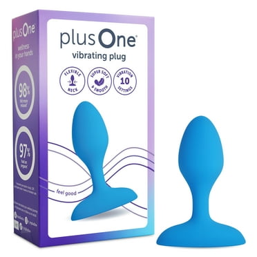 plusOne Vibrating Silicone Anal Plug with USB Charging Cord, Waterproof