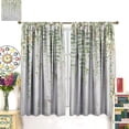 thumbnail image 3 of Floral Curtains,Watercolor Spring Floral Leaves Farmhouse Wooden Flower Rustic Country Rod Pocket Blackout Window Drapes Bedroom Living Room 27.5x63in,2 Panel Set, 3 of 6