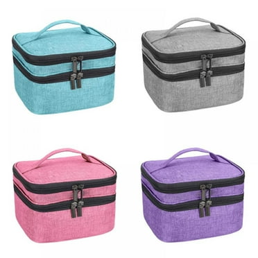 Double Layers Nail Polish Organizer Travel Storage Case,Organizer Bag For Nail Polish And Manicure Set, Holds 30 Bottles (15ml - 0.5 Fl.oz)