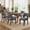 Dark Gray, variant on VKNOW Wooden Dining Chairs Set of 4, Modern Fabric Upholstered Dining Room Chair Kitchen Chairs, Farmhouse Dinner Chair for Kitchen Dining Room, Brown