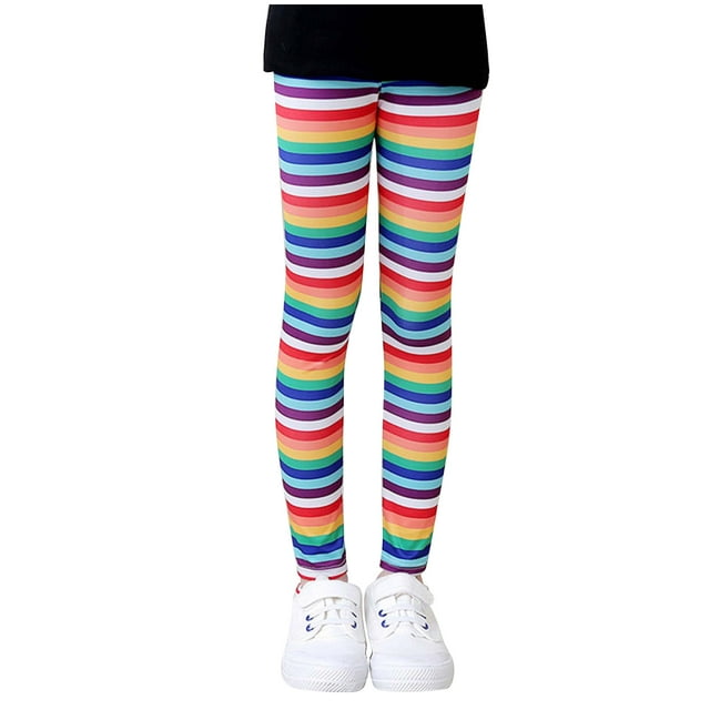 Baby Girls Printed Milk Silk Pattern Leggings Comfortable Slim Cropped Trousers