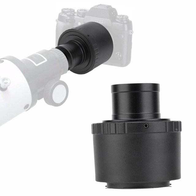Lens Adapter, 1.25inch Aluminium Alloy Excellent Technology Metal T2-FX Lens Adapter For Cameras