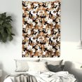 thumbnail image 3 of Camouflage Tapestry, Abstract Army Military Style in Various Shades of Brown Pattern, Wall Hanging for Bedroom Living Room Dorm Decor, 60W X 80L Inches, Light Caramel Tan Black, by Ambesonne, 3 of 5