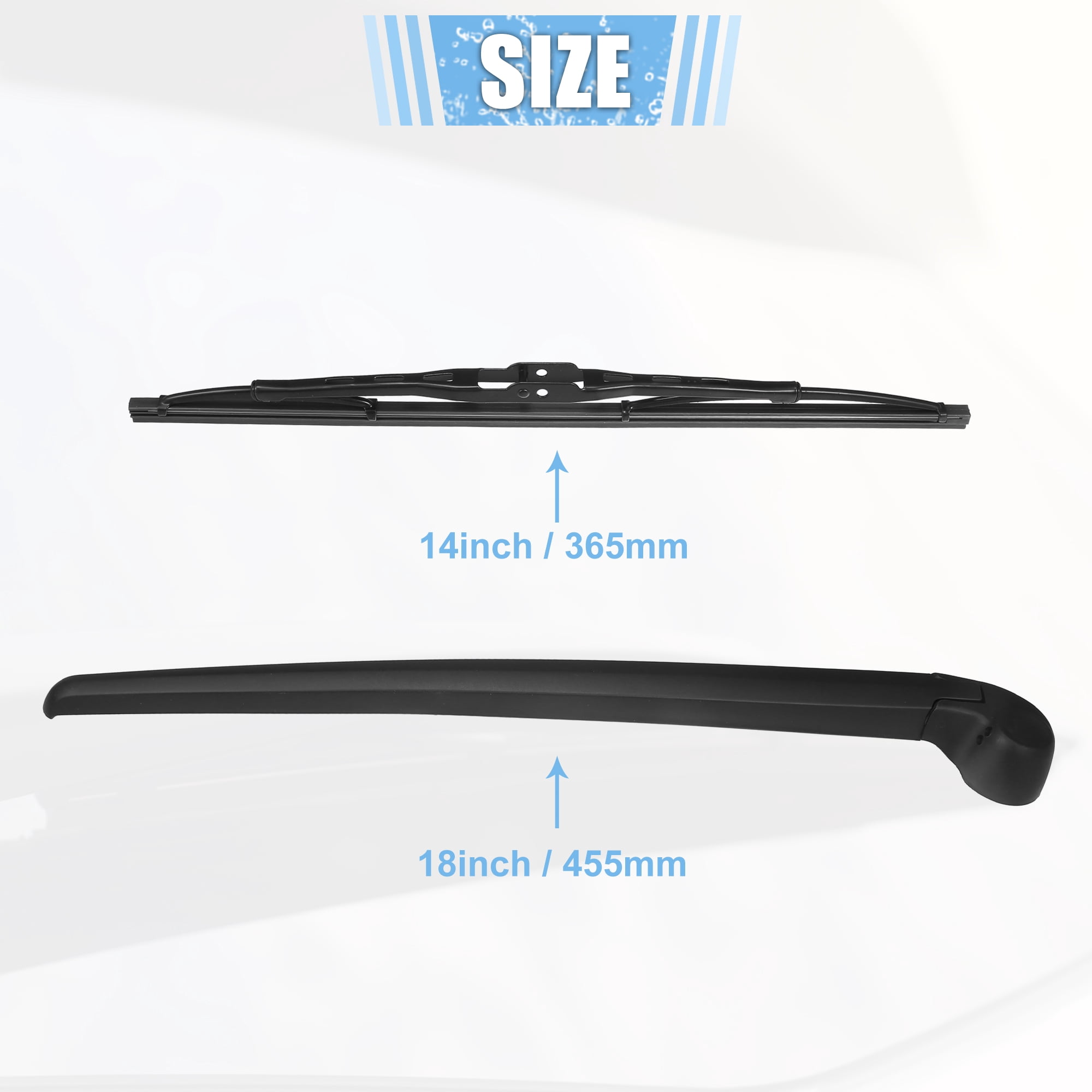 Unique Bargains Rear Windshield Wiper Blade Arm Set for Audi Q7 2007-2015 Pack of 3