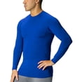 thumbnail image 6 of Wire2wire Men's Long Sleeve Baseball Compression Shirt Royal Xl, 6 of 9