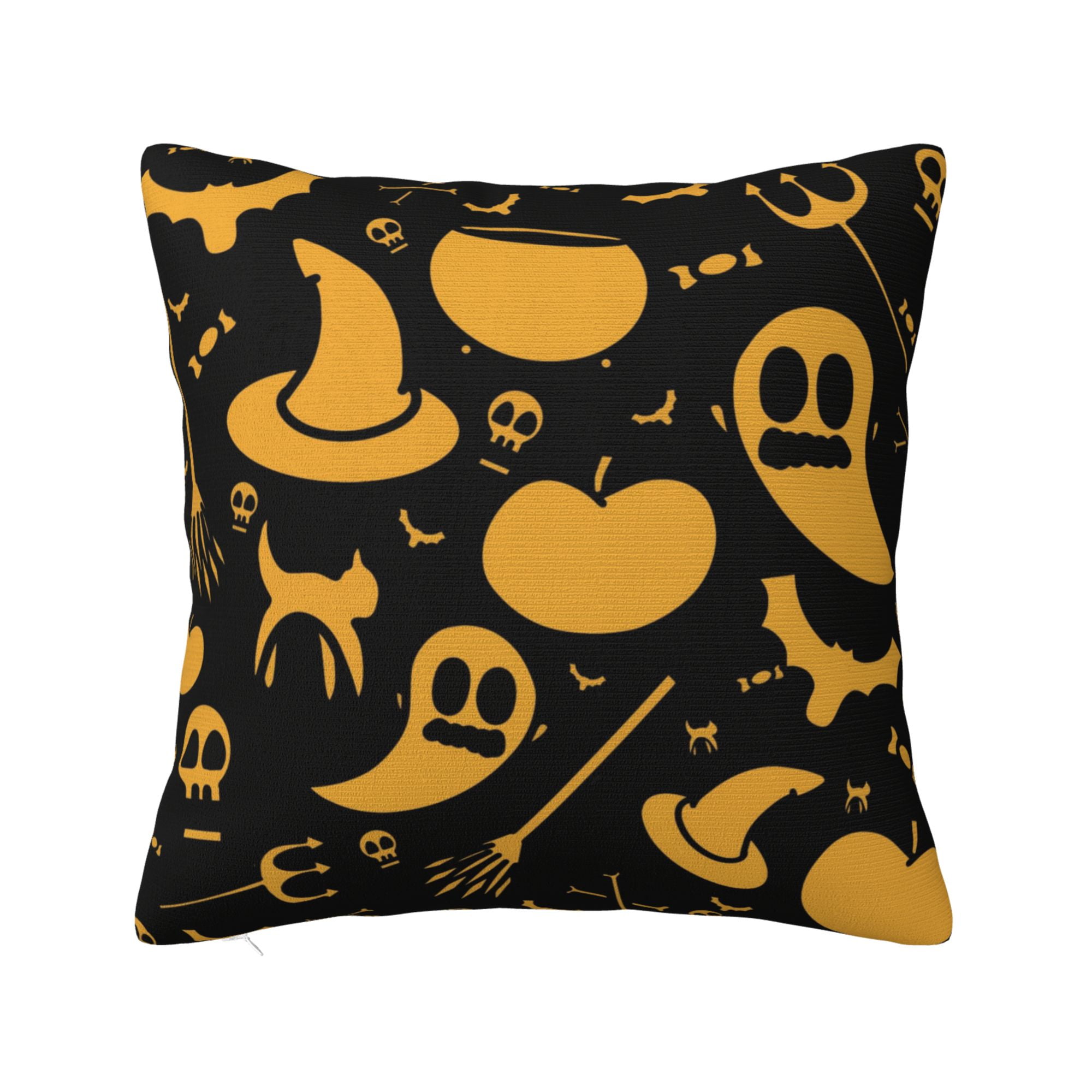 ZICANCN Decorative Throw Pillow Covers , Halloween Icons Couch Sofa