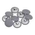 thumbnail image 1 of Unique Bargains 10pcs 28L Fabric Cloth Covered Button 18mm Round Metal Shank Sewing Buttons for Suits Dress Blouses, Grey, 1 of 5