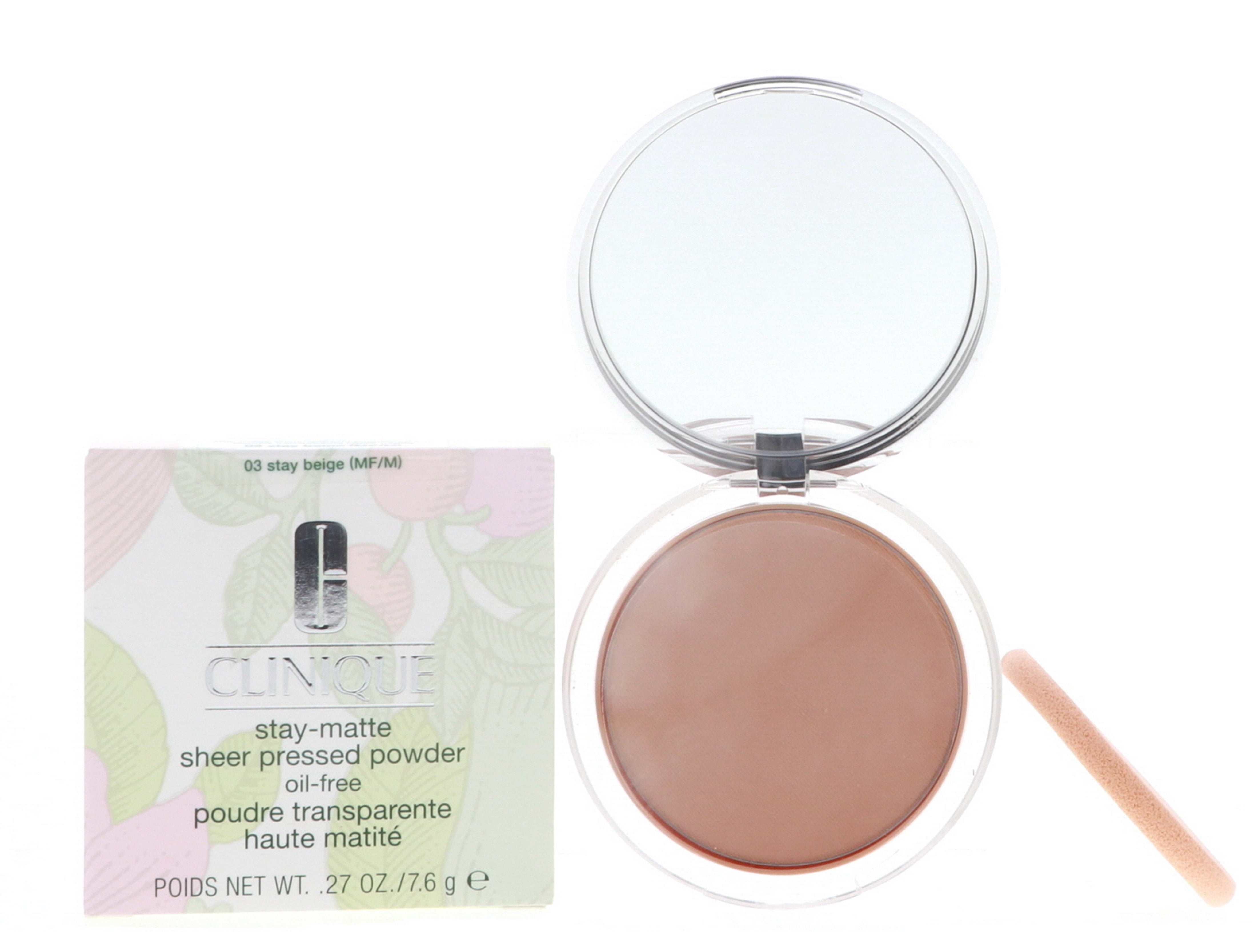 Clinique Stay-Matte Sheer Pressed Powder, Stay Beige [03] 0.27 oz (Pack of 2)