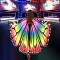thumbnail image 2 of Butterfly Wings Cape Rhinestone Print Collar Butterfly Capes Butterfly Wing Costume Halloween Costume Decoration heqiyong LED, 2 of 2