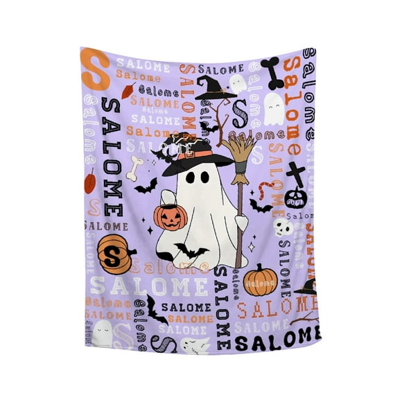 Lynbm Throw Blanket for Couch Personalized Halloween Blanket | Custom Name Throw, Perfect Gift for Baby, Women, Girls & Boys, 1Pc Gifts for Women Deals