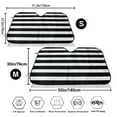 thumbnail image 3 of Haiem Black And White Stripes Car Windshield Sun Shade - Blocks UV Rays Sun Visor Protector, Sunshade to Keep Your Vehicle Cool, Universal Fit SUV Van Sedan-Medium, 3 of 7