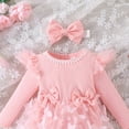 thumbnail image 2 of LAPAKIDS Infant Baby Girls 12-18 Months Clothes Butterfly Tutu Romper Dresses Skirt Headband 2Pcs Outfit Set, 2 of 6