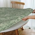 thumbnail image 4 of Ferns Sage Green Round Fitted Table Cloth Cover, Round Fitted Tablecloth with Elastic, Table Cloth RoundCover, Elastic Tablecloth for RoundTables, Fits 36" - 44" Tables, Small, 4 of 6