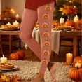 thumbnail image 2 of Fiaer Thanksgiving Leggings for Women Turkey Graphic Trendy Yoga Pants Plus Size High Waisted Comfy Holiday Workout Trousers Rose Gold XL, 2 of 5