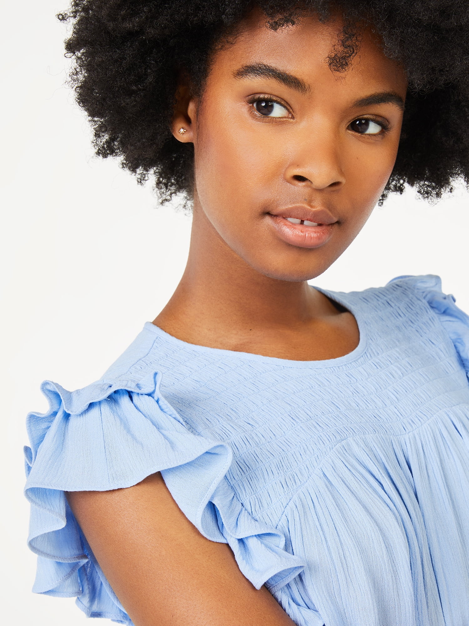 double ruffle top