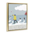 thumbnail image 3 of Stupell Industries Tropical Catching Ball on Beach Gold Floating Frame Canvas Art, 25 x 31, by Betty Boynes, 3 of 8