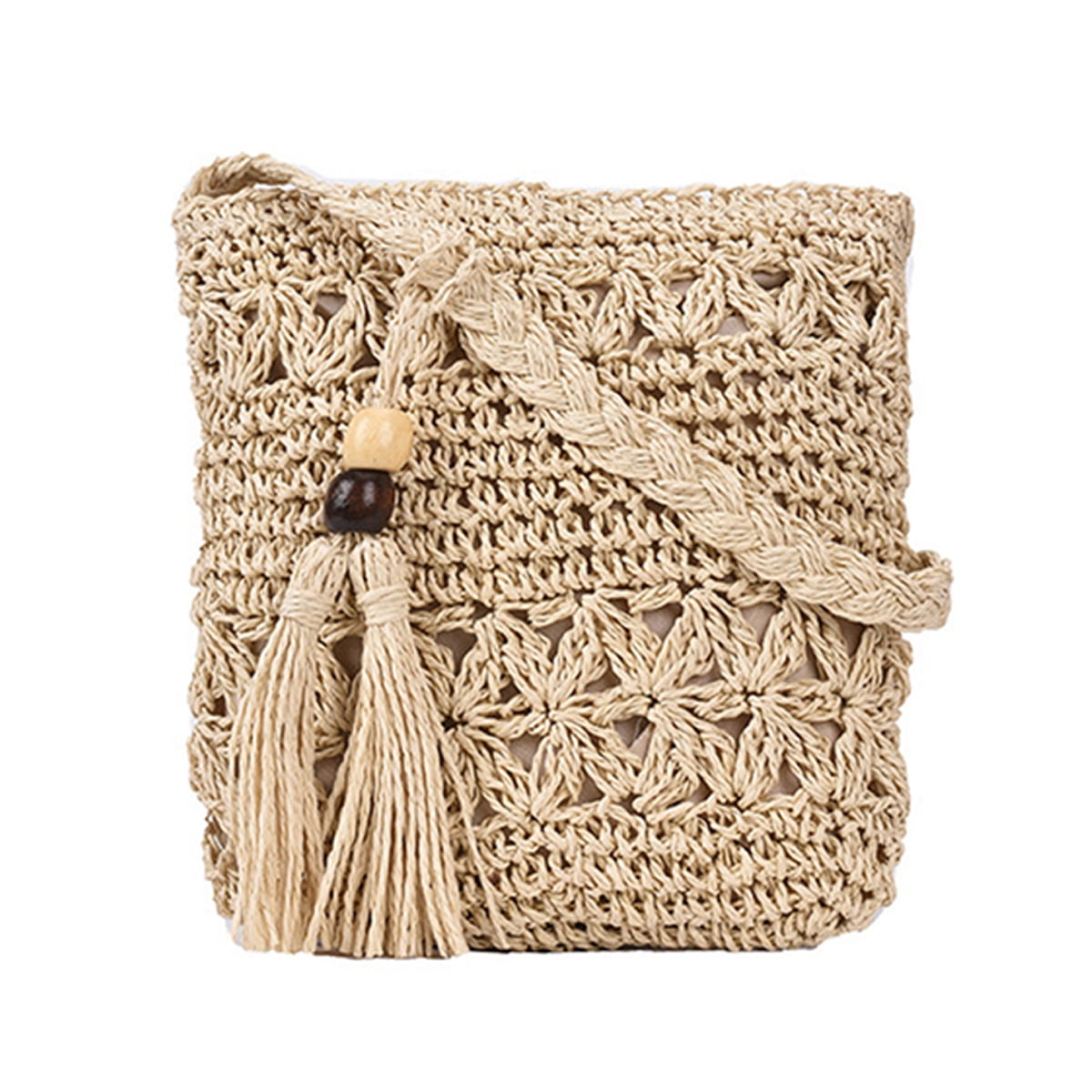 Women Summer Straw Messenger Bags 2023 Hollow Woven Shoulder Bag Beach