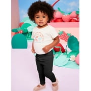 Garanimals Newborn & Baby Girl Cotton Solid Joggers, Sizes 0 - 24M