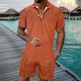 thumbnail image 2 of Baqcunre Track Suits For Men Set Men'S 3D Short Sleeve Suit Shorts Beach Tropical Hawaiianss Body Sports Shorts Suit Sports Suit Mens Outfits Tops For Men Orange 5XL, 2 of 9
