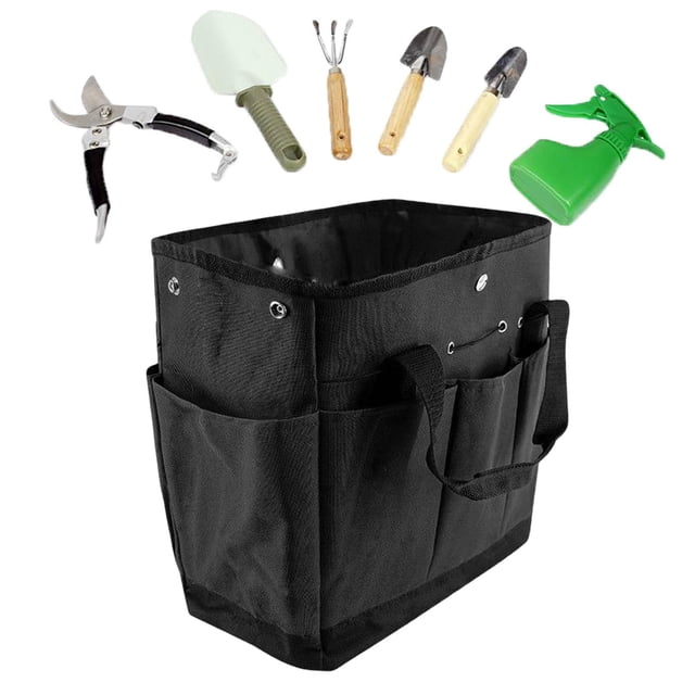 Bolsa de almacenamiento Macarena para jardín con Bolsillos de almacenamiento Negro