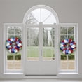 thumbnail image 6 of Licupiee Patriotic Wreath, 2022 New Upgrade July 4th Front Door Wreath, Artificial Plant American Flag Wreath, Red Blue White Memorial Day Wreath, Spring Summer Front Door Farmhouse Wreath, 6 of 6