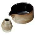 thumbnail image 4 of 2 Piezas Tazones de Té Matcha Tazón de Cerámica y Soporte para Batidor Accesorios Ceremoniales Batidor Tazón de Té para Principiantes de, 4 of 8