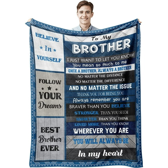 Gifts for Brother Blanket, Brother Gifts from Sister, Brother Gifts Blanket, Big Brother Gift, Brother Birthday Gift for Brother, Gifts for Brother from Brother Adult Graduation Blanket 50"x60"
