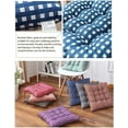 thumbnail image 5 of Nvzi 4 Pack Seat Cushion Dining Chair Pads with Ties, Square Non-Slip Thicken Seat Pillows, Super Soft Comfort Non Slip Square Seat Pads for Kitchen Dining Office Living Room Patio -AND-40x40CM, 5 of 5