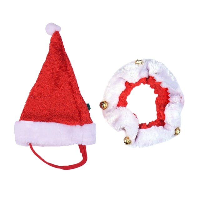 Adorable disfraz de Papá Noel para mascota, conjunto creativo de gorro navideño para perro y gato (talla M)