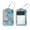 Blue Teal Marble, variant on 2Pcs PU Leather Luggage Tags, Blue Ocean Wave with Address Card