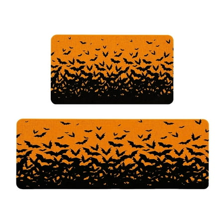 

Hot Sale Halloween Kitchen Carpet Set Pumpkin Alphabet Kitchen Carpet Washable Cushion Comfortable Kitchen Carpet Set