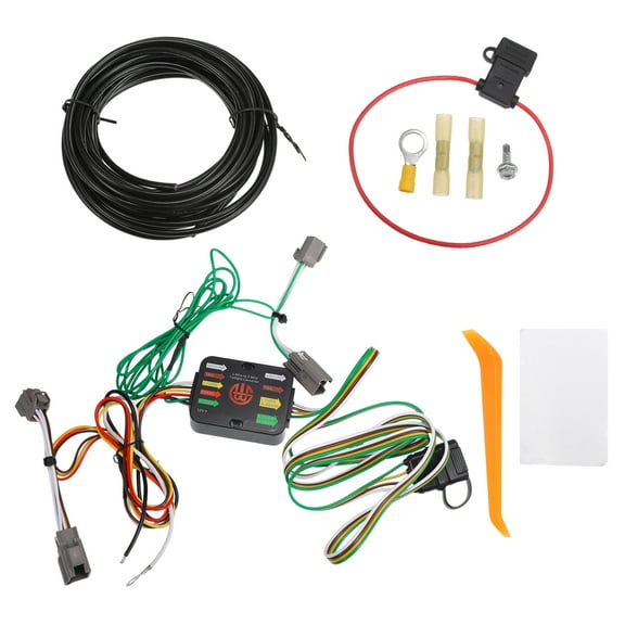 1 Set Vehicle 4-Pin Trailer Wiring Harness Kit for Ford Explorer for Lincoln MKS Black