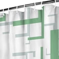 thumbnail image 4 of Green White Shower Curtain Set with Hooks Grey and White Shower Curtains Grey Shower Curtain Geometric Bath Curtains Decorative Gray Shower Curtain Water Repellent, 72x84, 4 of 4