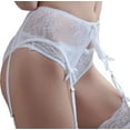 thumbnail image 2 of Varsbaby Women's Lace Panties Plus Size Garter Belt and High Stockings for Wedding, 2 of 5