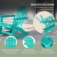 thumbnail image 4 of WestinTrends Malibu Outdoor Patio Porch Rocking Adirondack Chair,&nbsp;Turqoise, 4 of 13