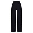 thumbnail image 6 of Tnhcen Women's Winter Thermal Pants Loose Fit Fleece Lined Trousers Plus Size Straight Leg Drawstring Waist Pockets Warm Thickened Casual Pants S-2XL, 6 of 7