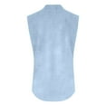 thumbnail image 4 of Women Blouses Women's Clothing Fashion Women's Shirts For Casual Wear Summer Sleeveless Button Up Top Versatile Solid Color Blouse For Jeans, 4 of 5