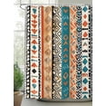 thumbnail image 2 of Bohemian Patterns Shower Curtain, Coloed Seamless Stitching Waterproof Shower Curtain Set with 12 Hooks Lightweight Washable Fabric Shower Curtains for Bathroom 48x72 Inches, 2 of 6