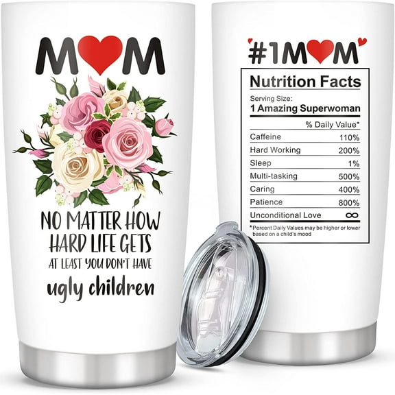 Gifts for Mom, Mothers Day Gifts, Birthday Gifts for Mom, Funny Mom Gifts from Daughter Son, Stocking Stuffers Christmas Mothers Day Gifts for Mom Wife, 20oz Insulated Tumbler Gifts for Women