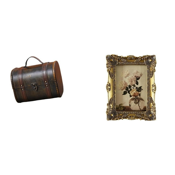 Estuche organizador de joyas,Organizador de joyas de madera para mujeres,hombres y niñas.,Marco de fotos,Marco de fotos ornamentado Marco barroco antiguo,Marco de fotos de pared para