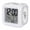 Slate Gray, Silver, Fog, White, variant on Elephant Digital Alarm Clock for Bedrooms, Smart LED Alarm Clock with 7 Color Changing Night Light, Retro Farmhouse Grey Plaid Rustic Animals Silent Wake Up Clocks for Sleep Study Cooking 3.2"x3.2"