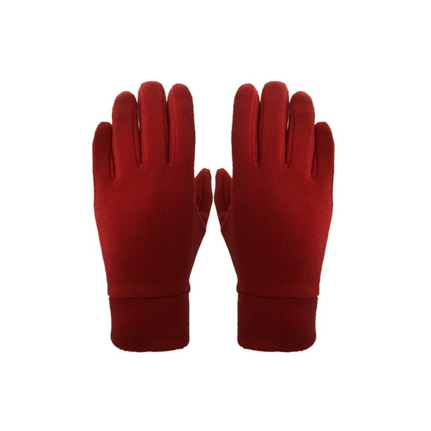 Minnieouse 1 par de guantes deportivos, manopla térmica portátil para montar al aire libre con pantalla táctil, calentador de manos de terciopelo, guantes y mitones Mujer Rojo Minnieouse AP013353-05